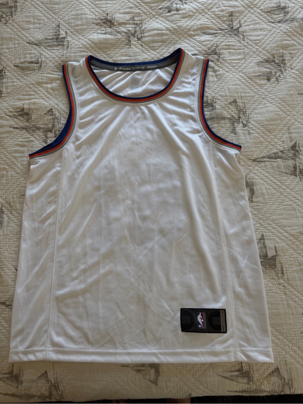 NWOT Fanatics Knicks ARCIDIOCONO Tank Jersey with Orange & Blue Trim
